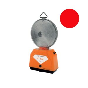 Punainen varoitusvilkku työmaiden sulkuaitoihin