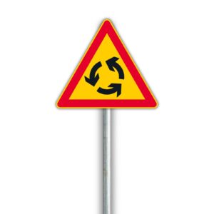 A24 Liikenneympyrä – varoitusmerkki