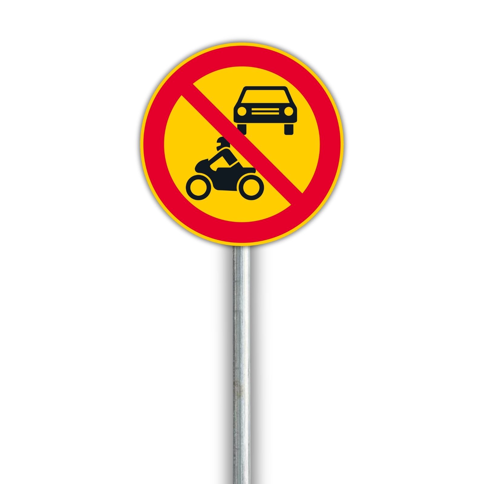 C2 Moottorikäyttöisellä ajoneuvolla ajo kielletty – liikennemerkki
