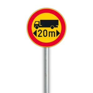 C23 Ajoneuvon suurin sallittu pituus liikennemerkki vuokraus