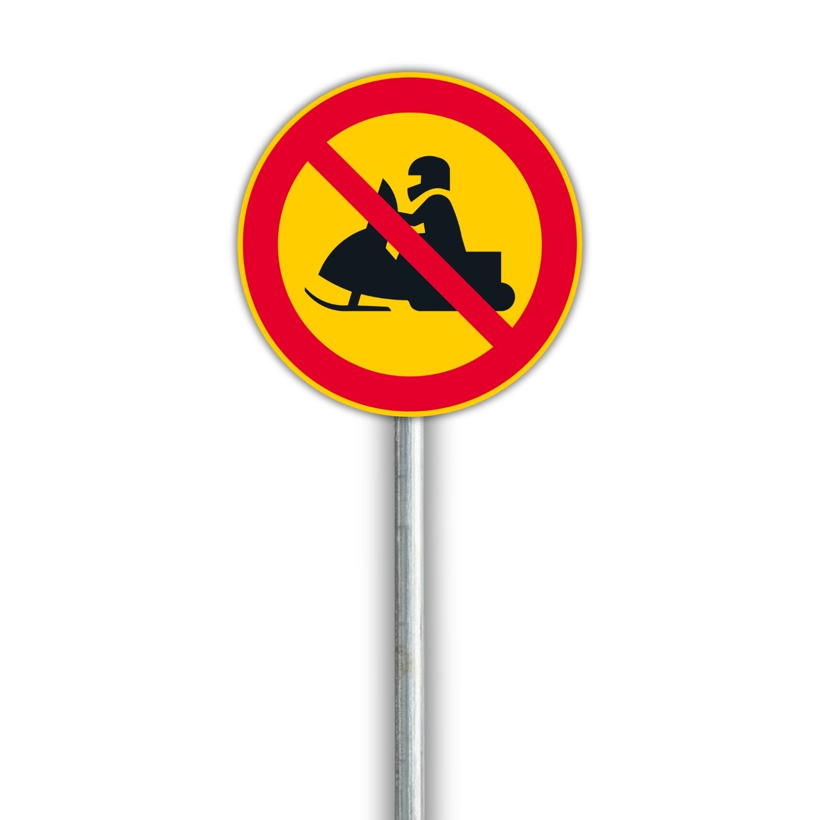 C7 Moottorikelkalla ajo kielletty kielto- ja rajoitusmerkki