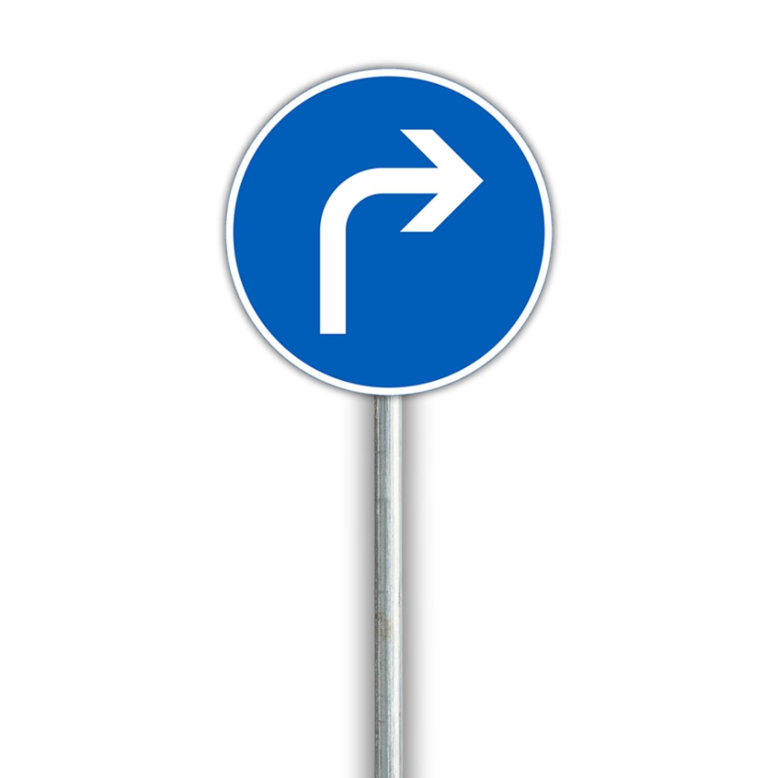 D1.4 Pakollinen ajosuunta oikealle – liikennemerkki