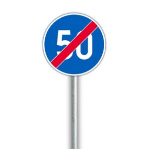 D11 Vähimmäisnopeus päättyy 50 km/h liikennemerkki