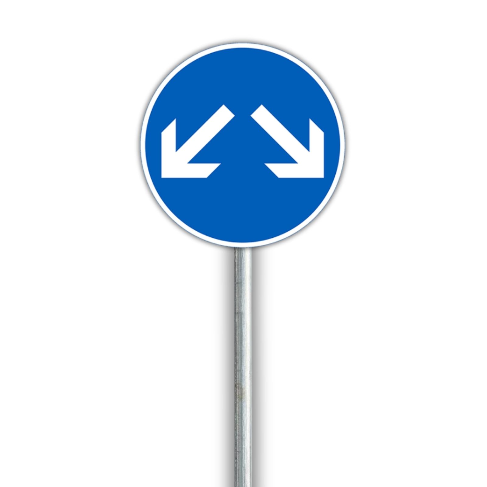 D3.3 Liikenteenjakaja liikennemerkki molemminpuolinen kierto