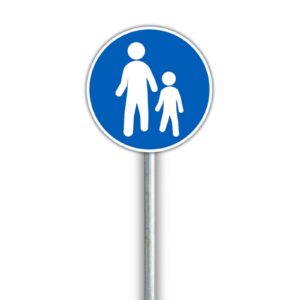 D4 Jalkakäytävä liikennemerkki jalankulkijat