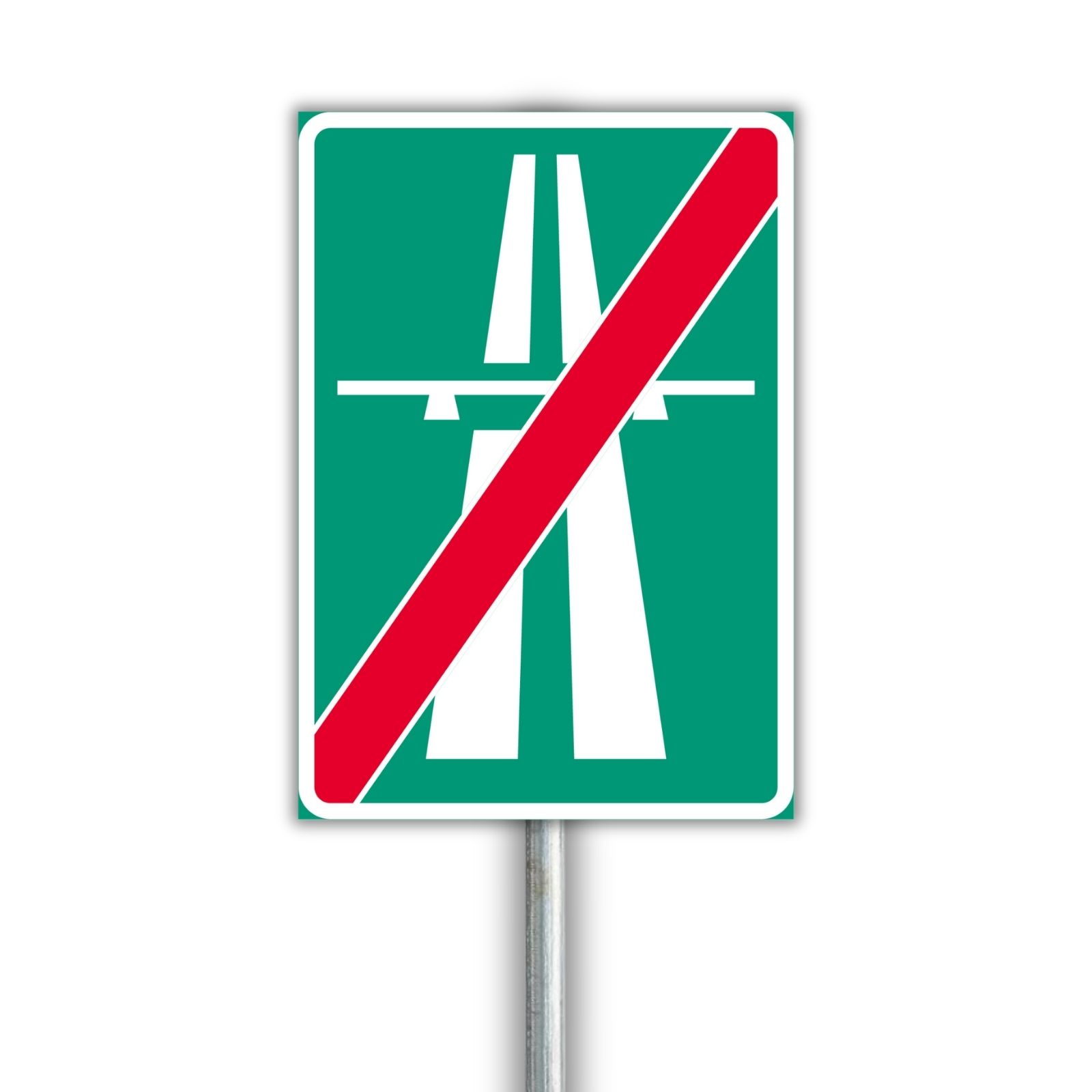 E16 Moottoritie päättyy liikennemerkki