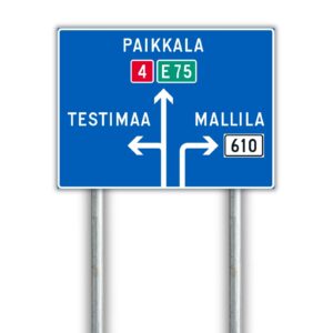 F3 Ajokaistakohtainen suunnistustaulu liikennemerkki