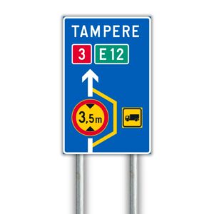 F4.1 Kiertotien suunnistustaulu liikennemerkki