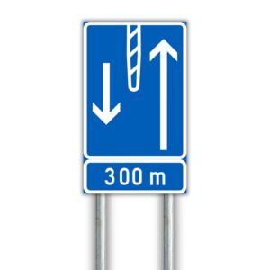 F7.3 Ajokaistaopastus liikennemerkki