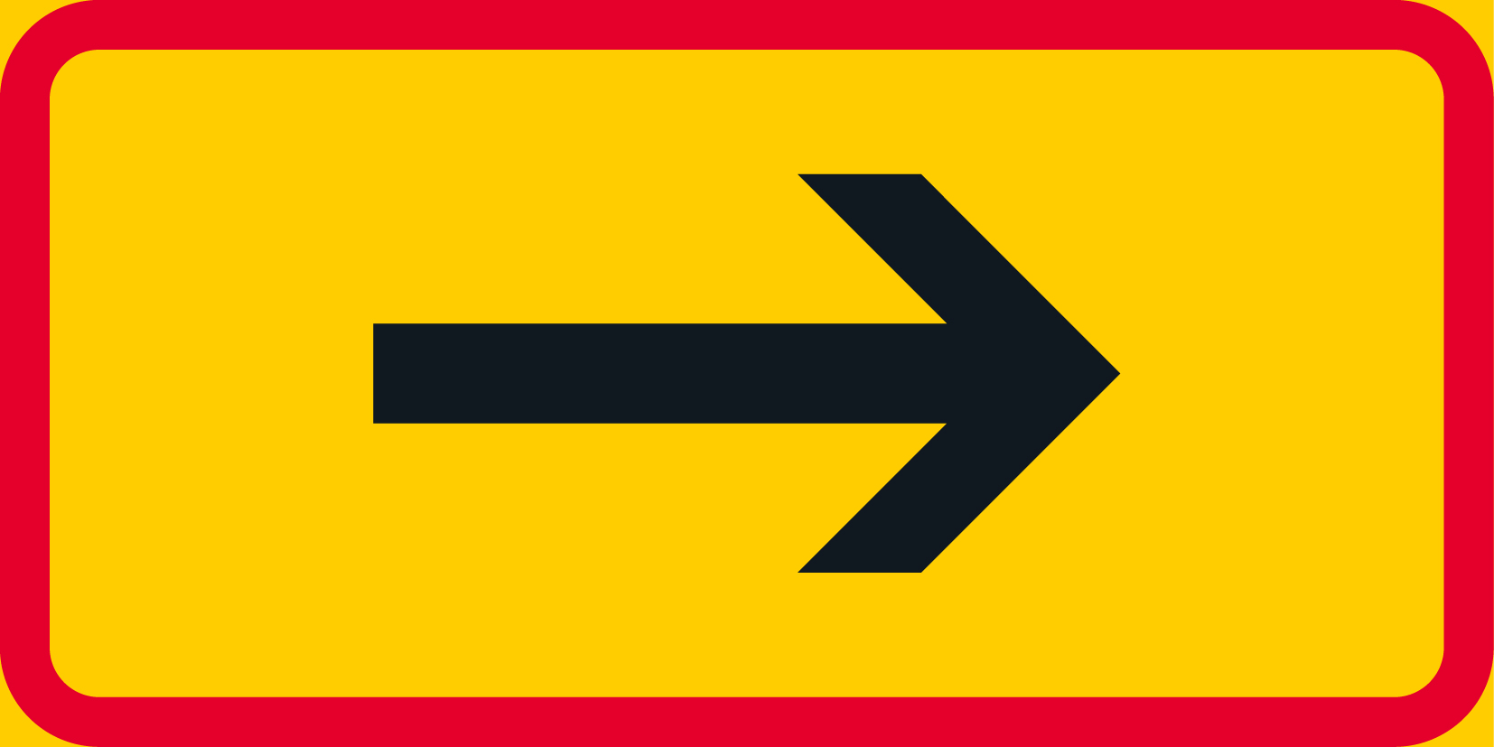 H2.1 Kohde nuolen suunnassa liikennemerkki