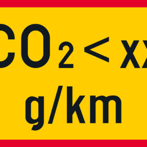 H12.13 Vähäpäästöinen ajoneuvo lisäkilpi CO2 < XX g/km